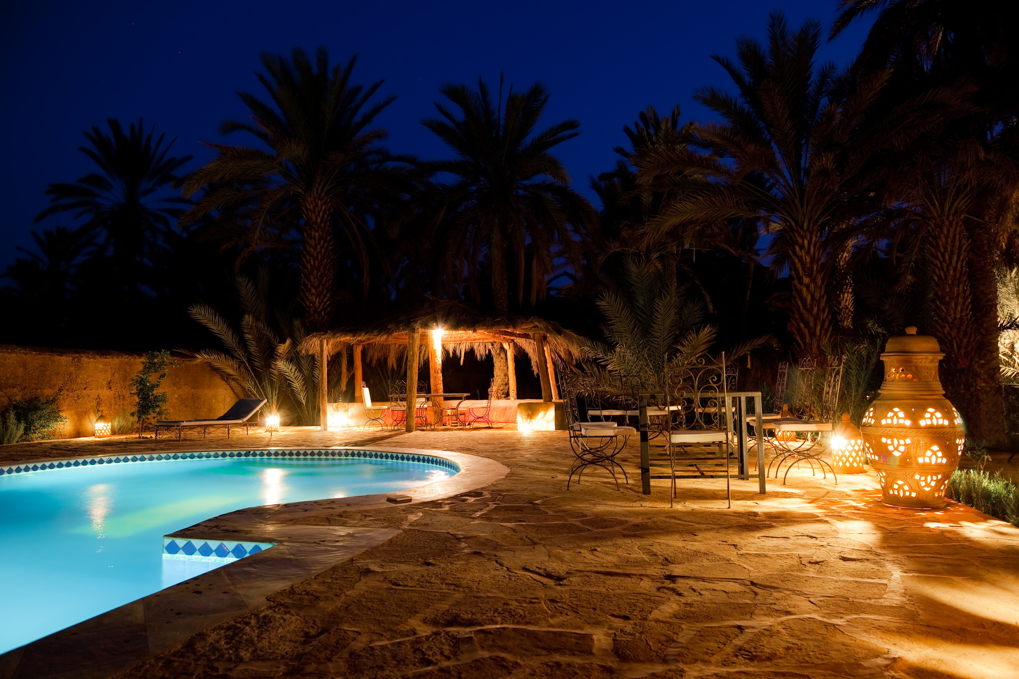 Pool at night